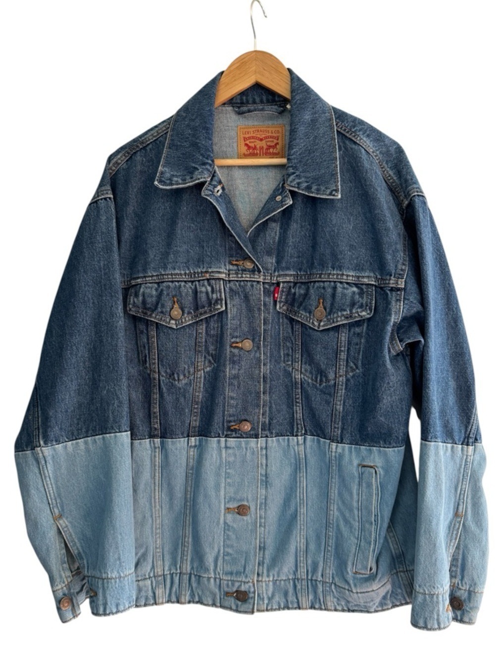 Levi’s Y2K Colorblock Denim Jacket Oversized Trucker